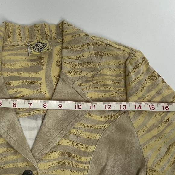 RARE Legatte Jeans Yellow Animal Print Jacket Skirt Set - Picture 11 of 15